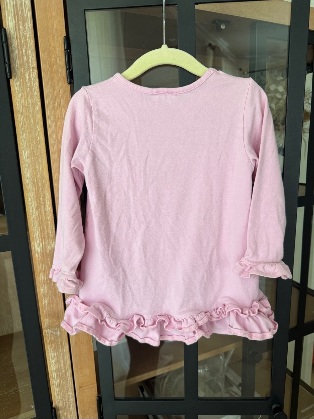 Stitchy Fish O' Holy Night Applique set long sleeve ruffle top dress leggings - Picture 5 of 8